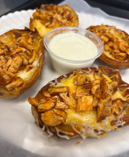 Buffalo Chicken Potato Skins